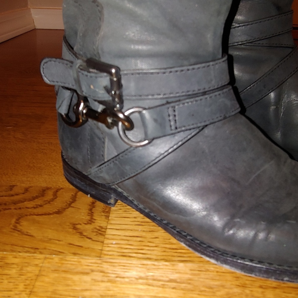Coach Marlena black leather riding boots size 7.5B EUC - Picture 3 of 8